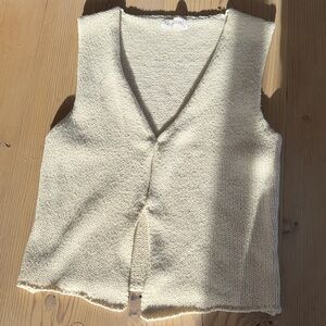 Rumored Cream Knit Vest (Size S)